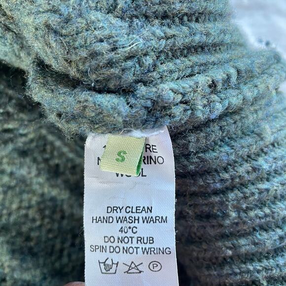 🔥Vintage Shade Of Aran Ireland Pure New Merino Wool Classic Fisherman Sweater S - Picture 11 of 15